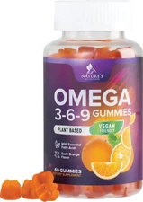 Omega 3 6 9 Vegan Gummies - Triple Strength Omega 3 Supplement Gummy - Essential