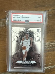 2023 PANINI MOSAIC #238 VICTOR WEMBANYAMA ROOKIE RC PSA 9