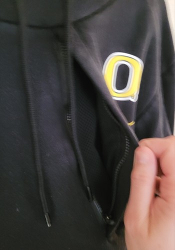 Oregon Ducks Nike Hooded Pullover Sweatshirt Size XL 25.5" Chest 27.5" L Black - Picture 6 of 8