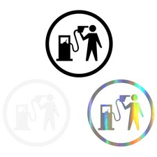 3pcs Automotive Decals Waterproof Gas Fuel Funny Sticker Tank Cap Car Decals