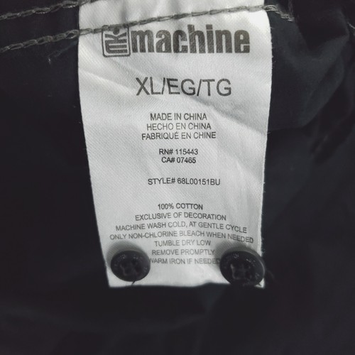 Machine Shirt Mens XL Black Embroidered 100% Cotton Pockets Classic Button-Up - Picture 9 of 12