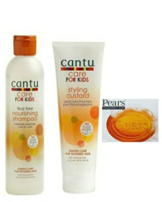 Cantu Care for Kids Nourishing Shampoo 8.fl.oz & Styling Custard 8.fl