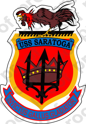 STICKER USN US NAVY CV CVA 60 USS SARATOGA CARRIER