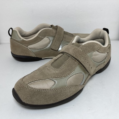 Easy Spirit Damen-Turnschuhe 8,5 M beige Leder ESGAILA Haken Schlaufe Riemen Komfort - Bild 3 von 10