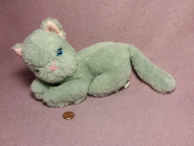 12'' vintage  Douglas Cuddle Toys GRAY KITTY CAT KITTEN BLUE EYES plush stuffed