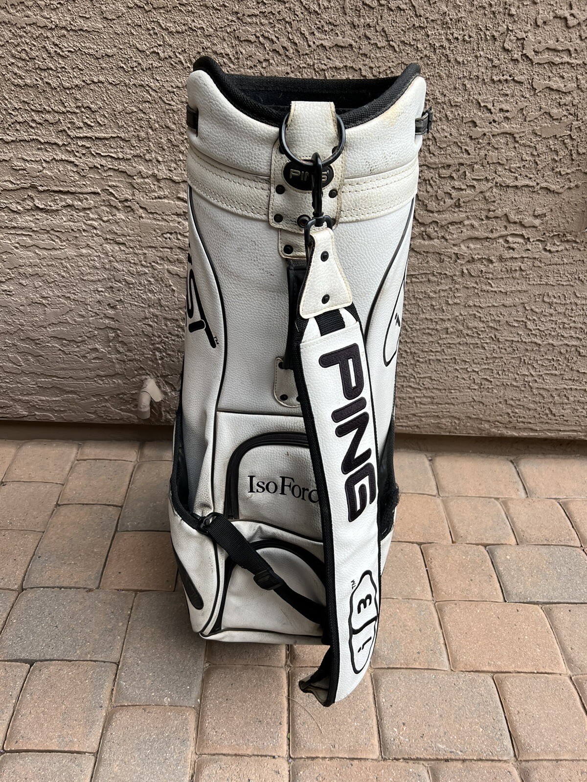 Ping Tour Cart Golf Bag TiST i3 White Leather with Club Cover eBay