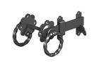 Twisted Ring Gate Latch Black Garden Heavy Duty 6" 150mm
