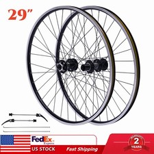 29"Mountain Bike Wheelset Black Disc Brake MTB Front/Rear Wheelset Alu Alloy Rim