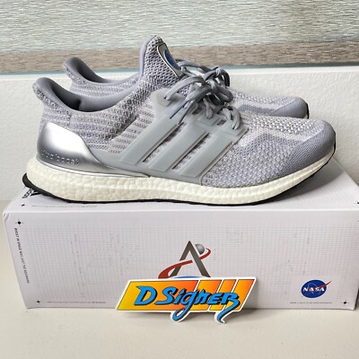 adidas Men's x NASA Ultraboost 5.0 DNA Running Shoes in Grey/Halo Silver Size 14.0 | Knit
