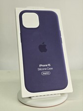 Genuine Apple iPhone 15 Silicone Case w/Magsafe - Storm Blue - New