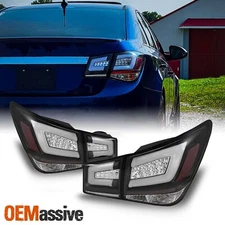 Fits 10-15 Cruze 16 Limited Black LED Strip/Tube  LED Tail Lights Brake Lamps