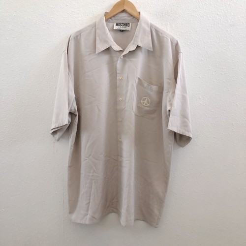 Camisa de mezclilla vintage de manga corta con botones talla XL de MOSCHINO