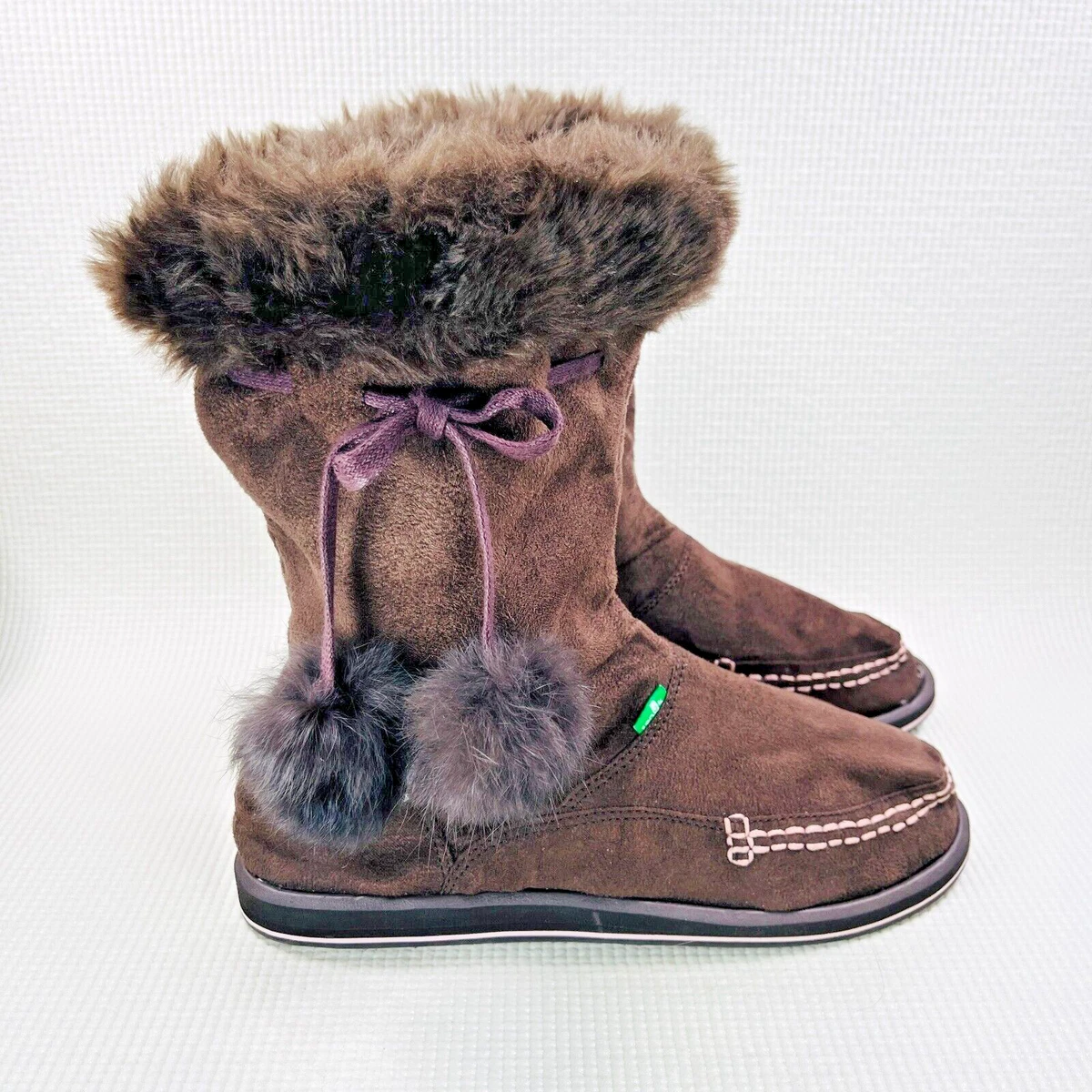 Brown mid calf clearance booties