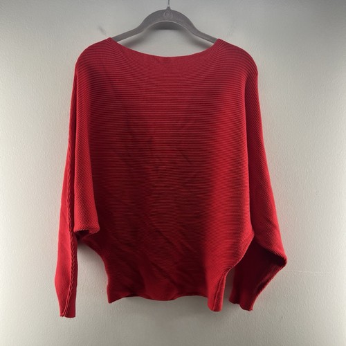 GABERLY Boat Neck Batwing Sleeves Dolman Knit Sweater Pullover Top OS - 第 2/5 張圖片