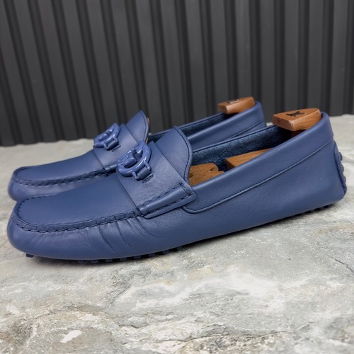 Mocasín de conducción Gucci GG cuero azul marino 9 G o 9,5 EE. UU. o 43 EUR - Imagen 12 de 24