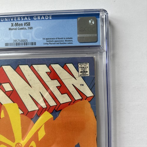 X-Men #58 - CGC 6.0 Marvel 1969 1st Appearance of Havok in costume! - Picture 4 of 4