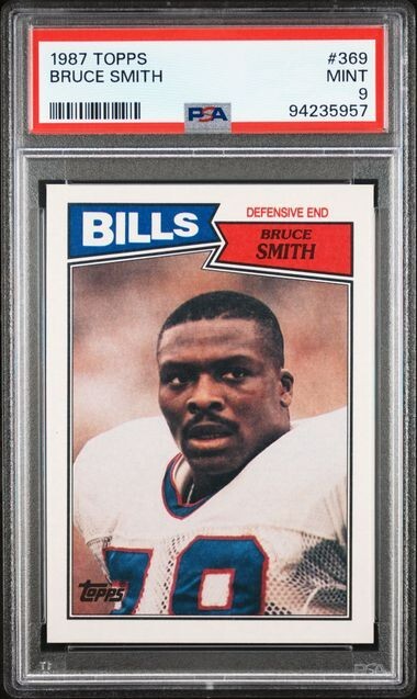 1987 Topps #369 Bruce Smith HOF PSA 9 Mint (NEW SLAB!) Buffalo Bills
