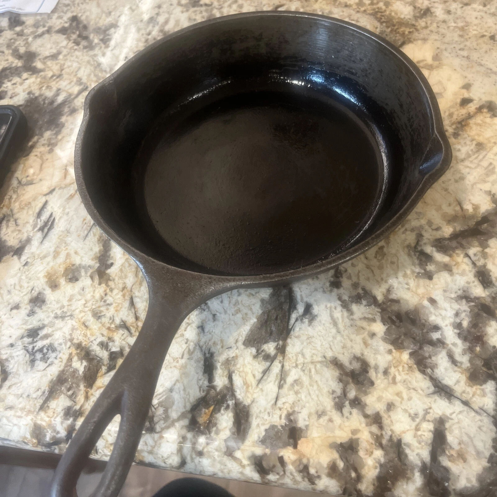 Lodge No 5 Cast Iron Skillet Three Notch Lodge 8" Vintage 1965 Smooth & Flat