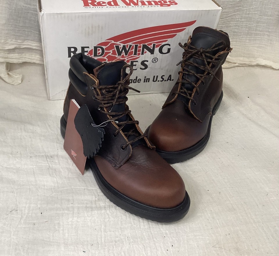 GREAT RED WING Made in USA 1679 Brown Leather Women's Work Boots NEW in