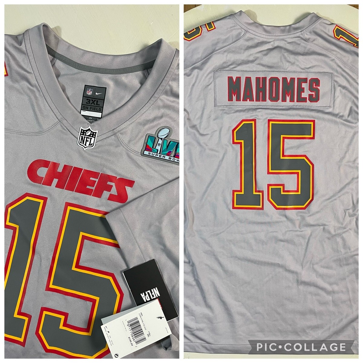 NFL チーフス パトリック・マホームズ NIKE リミテッドジャージ【3XL】 NIKE Men's 3XL Kansas City Chiefs NFL Super Bowl LVII Jersey #15