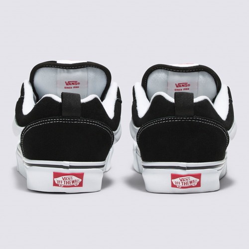 Vans Knu Skool Skate Shoes Sneakers Black/True White VN0009QC6BT US 4-13 - Picture 4 of 5