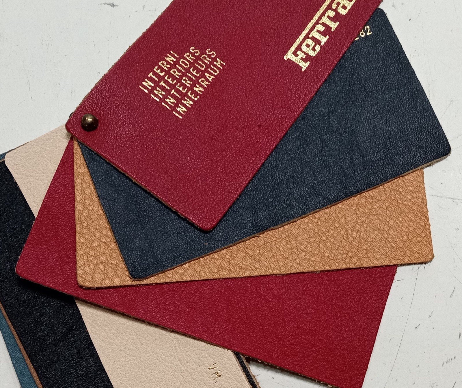 Ferrari Connolly Leather Swatch Samples_GENUINE_Vintage Factory Ferrari