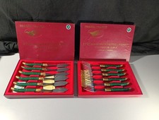 A2/🏵️VINTAGE 6 FOURCHETTES+6COUTEAUX A POISSON LAGUIOLE  BON ETAT 🏵️