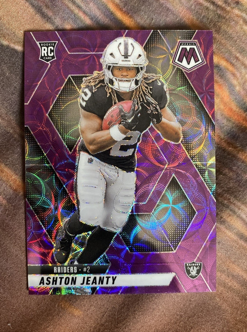 2025 Panini Mosaic Ashton Jeanty purple scope #345 Las Vegas