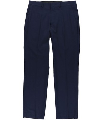 Kenneth Cole Mens Classic Dress Pants Slacks, Blue, 40W x 33L