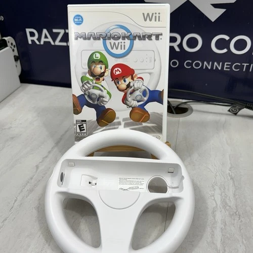 Mario Kart Wii with Wheel - Nintendo Wii (2008) - no manual/inserts