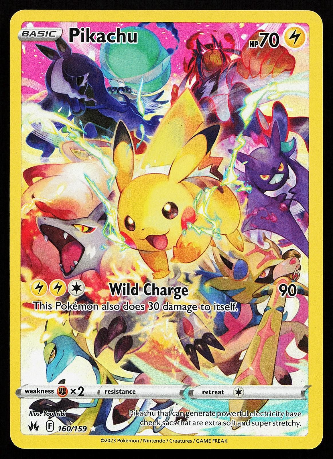 Pikachu 160/159 Holo Secret Rare Crown Zenith Pokemon Card
