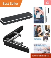 Universal Multi-Angle Phone Kickstand - Lightweight Aluminum Attachment in Black