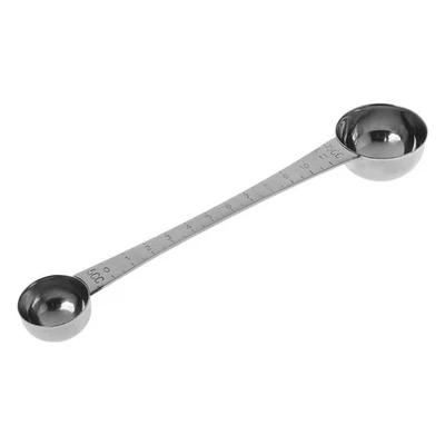 Cuillère à mesurer à double extrémité en acier inoxydable avec échelle Cuillè... - Photo 1/4