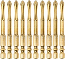 3 inch Titanium Coated Magnetic PH2 Anti Slip Screwdriver Bits Set Phillips Bits
