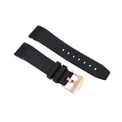 Premium Vulcanised rubber with 22mm solid curved end, fits SKX007 watch strap