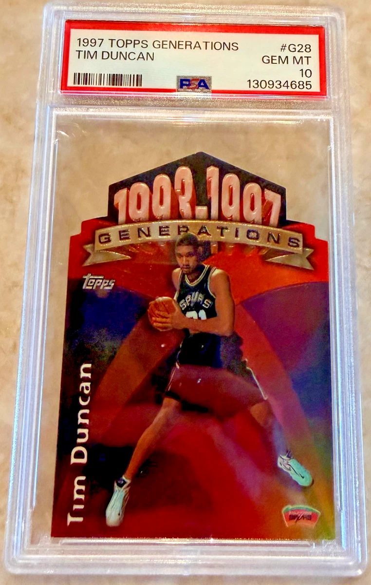 Tim Duncan Basketball Grade 10 Rookie Sports Trading Cards