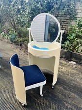Rare  Italian Silvi white make-up dressing table by Studio Kastilia 1970-80’s  