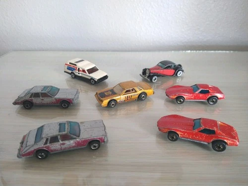 Hot Wheels Mixed Lot Of 7 Vintage 1980s Die Cast Cars 1980