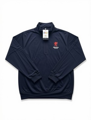 Castore Genua FC 1893 Herren marineblau Baumwolle lässig 1/4 Reißverschluss Pullover Größe S neu mit Etikett £75