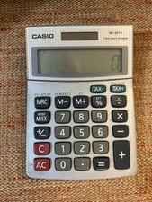 Vintage Casio Calculator MS-80TV Two Way Power