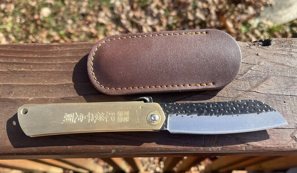 Cuchillo Plegable de Bolsillo Japonés GRANDE Higonokami Nihontô Hoja EDC Foto 2 de 4