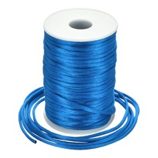 Nylon Satin Cord 3mm, 55 Yard Nylon String for Bracelet Lake Blue