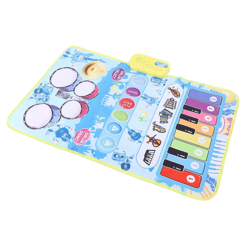 Piano Music Mat Floor Keyboard Dance Mat Playmat Carpet Supply(Blue) Spare - Image 3 of 4