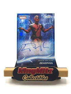 2025 Topps Marvel Studios Chrome Sapphire RYAN REYNOLDS DEADPOOL ON CARD Auto
