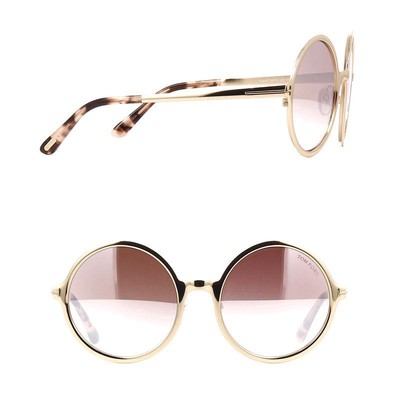 Tom Ford Ava Gold Aviator Sunglasses Tom Ford Ava-02 TF572 28B Sunglasses – GlassesNow main image 3