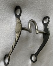 Vintage UNUSED Silver Mounted Blued Steel 5" Jointed Correction Mouth Show BIT