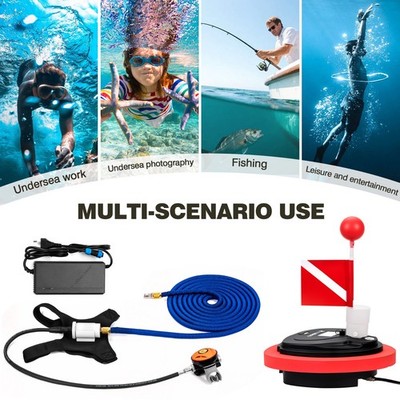 TUXING Diving Ventilator,3 Hour Waterproof Portable Rechargeable Scuba Diving