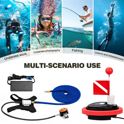 TUXING Diving Ventilator,3 Hour Waterproof Portable Rechargeable Scuba Diving