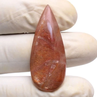 Velvet Haze 33,00 ct Natürlicher Sunstone Pear Cabochon Lose Edelstein - Bild 1 von 4