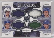 2017 The Cup Quads Jerseys /10 Henrik Sedin Alexander Edler Daniel Bo Horvat 0c3